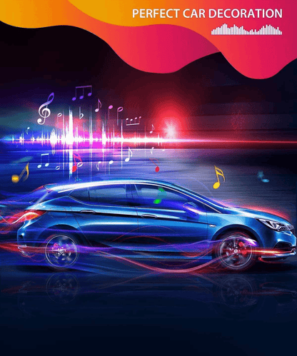 Lights LED Car Strip Lights with Two-Line Waterproof Design RGB LED Strip Light With USB Wireless Remote Music Control Multiple Modes For Auto Car