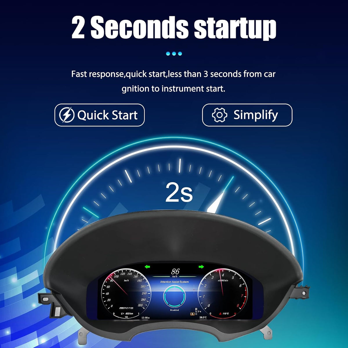 LCD Digital Cluster For Mercedes Benz CLS C218 W218 2013-2017 Linux Digital LCD Dashboard Instrument Gauge Cluster