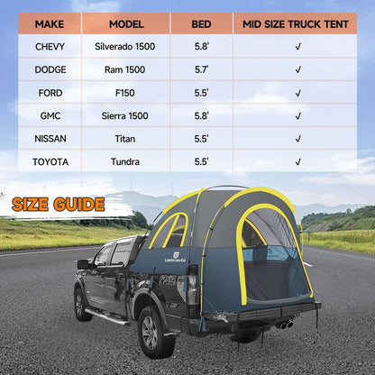 Umbrauto Truck Bed Tent PU3000mm Waterproof Pickup Truck Tents