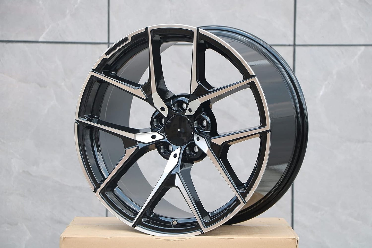 MB19 18x9.5 5x112 +35 66.6 Black Machined Face