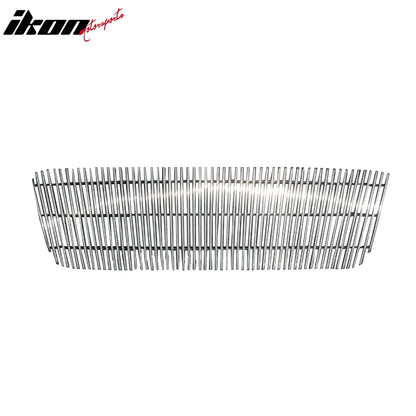 2004-2008 Ford F-150 Vertical Cutout Style Polished Silver Front Grile