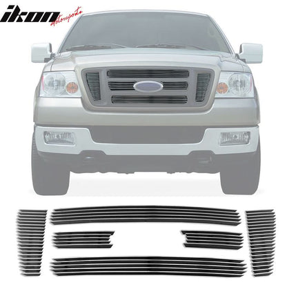 2004-2008 Ford F-150 Horizontal Overlay Style Silver Front Grile
