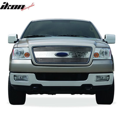 2004-2008 Ford F-150 Blade HoneyComb Style Polished Silver Front Grile