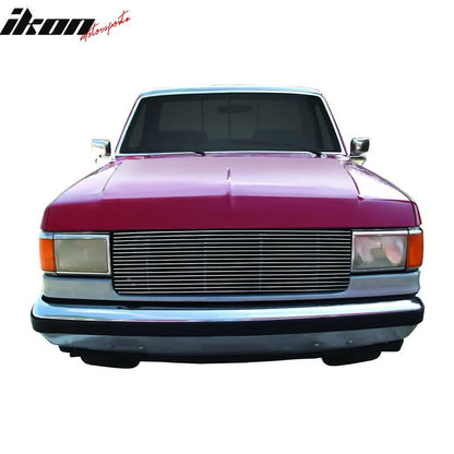 1987-1991 Ford Bronco & F-150 Cutout Style Polished Silver Front Grile