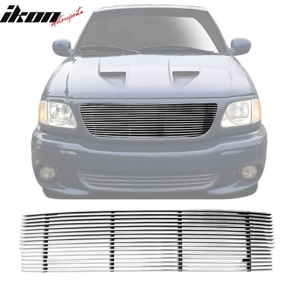 1997-1998 Ford F-150 Horizontal Cutout Style Silver Front Grile Insert