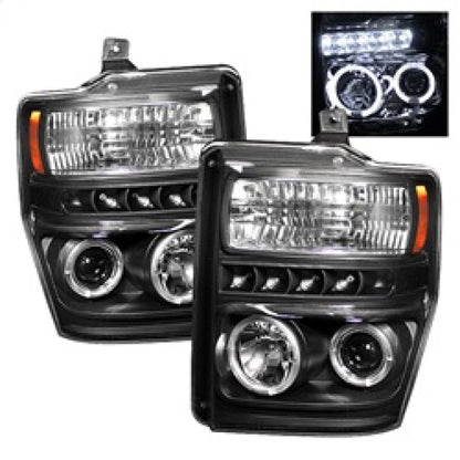 Spyder Ford F250/350/450 Super Duty 08-10 Projector Headlights LED Halo LED Blk PRO-YD-FS08-HL-BK 5010575
