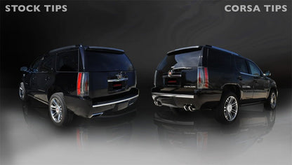 Corsa Performance 12-13 Cadillac Escalade DUB 6.2L V8 Polished Sport Cat-Back Exhaust