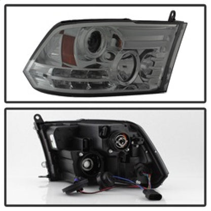 Spyder Dodge Ram 13-15 Projector Headlights Light Bar DRL Smoke PRO-YD-DR13-LBDRL-SM 5081735
