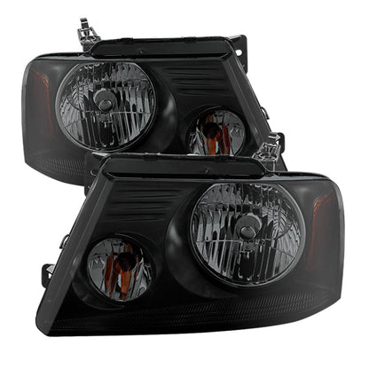 SPYDER Xtune Ford F150 04-08 Amber Crystal Headlights Black Smoked HD-JH-FF15004-AM-BSM 9030338