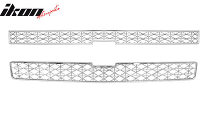 2007-2010 Chevy Silverado Chrome Front Bumper Upper Insert Grille ABS