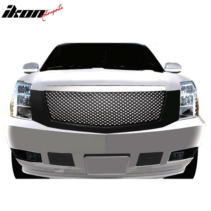 2007-2014 Cadillac Escalade Mesh Style Front Bumper Grille Black ABS