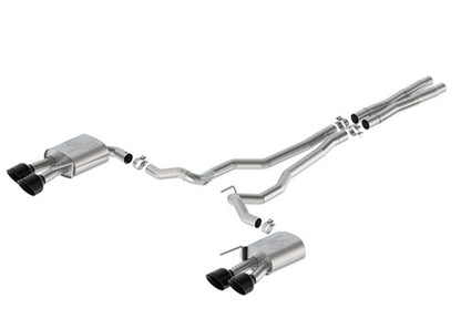 Ford Racing 2024 Mustang 5.0L Extreme Non-Active Cat-Back Exhaust w/Valance - Black Tip M-5200-M5EBV