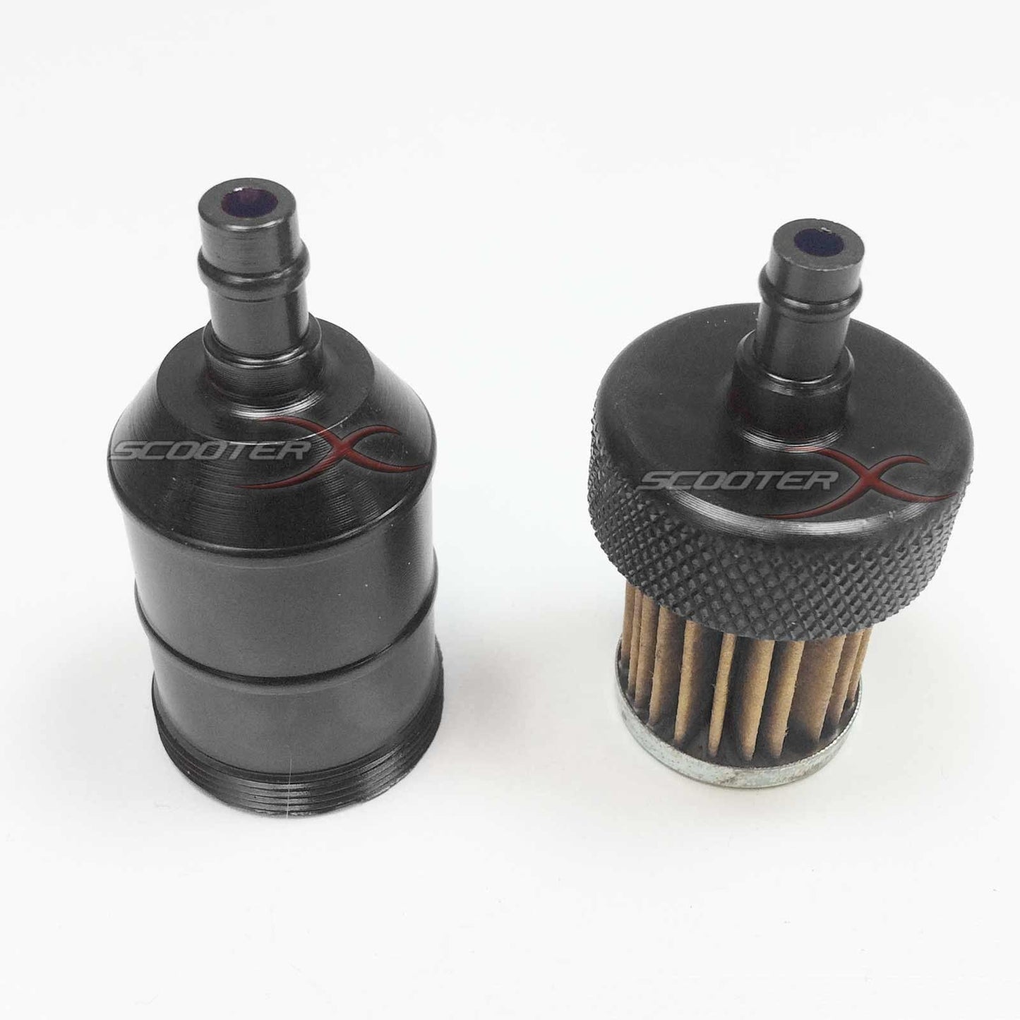 Aluminum Inline Fuel Filter 1/4" Flanges