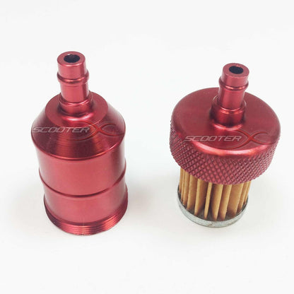 Aluminum Inline Fuel Filter 1/4" Flanges