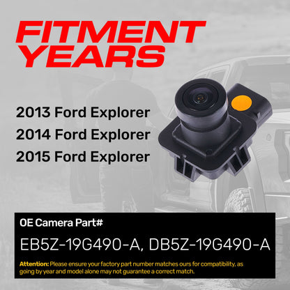 Ford Explorer (2013-2015) OEM Replacement Backup Camera OE Part # EB5Z-19G490-A, DB5Z-19G490-A