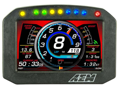 AEM CD-5G Carbon Flush Digital Dash Display w/ Internal 20Hz GPS & Antenna 30-5602F