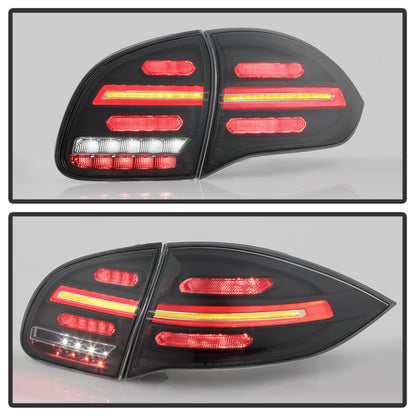 Spyder Porsche Cayenne 958 11-14 LED Tail Lights - Sequential Signal - Black 5086853