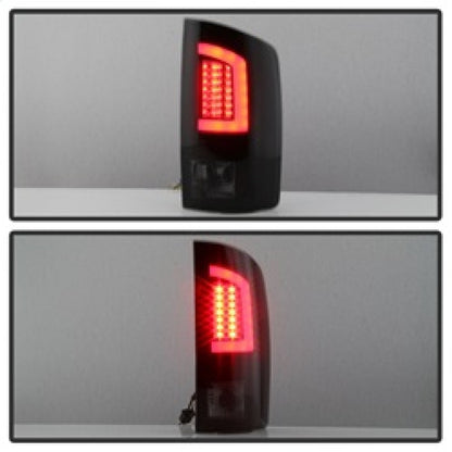 Spyder 07-09 Dodge Ram 2500/3500 V3 Light Bar LED Tail Lights - Blk Smoke ALT-YD-DRAM06V3-LBLED-BSM 5084279