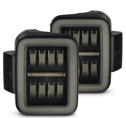 AlphaRex 19-24 Jeep Gladiator JT Nova-Series Prismatic LED Tail Lights - Alpha-Black 602050 *Discontinued