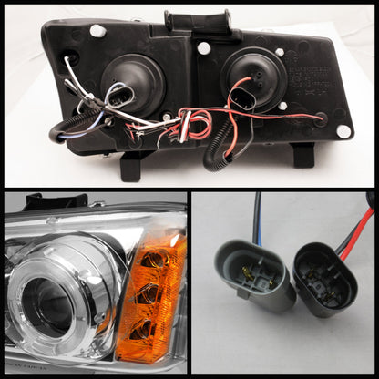 Spyder Chevy Silverado 1500 03-06 Projector Headlights LED Halo LED Ambr Reflctr Ch PRO-YD-CS03-AM-C 5009463