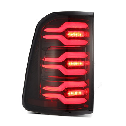 AlphaRex 19-21 Dodge Ram 1500 Luxx-Series LED Tail Lights Black/Red w/Activ Light/Seq Signal 640050 *Discontinued
