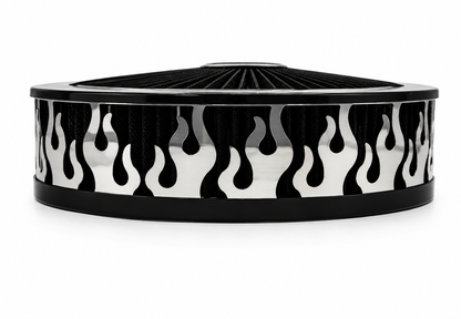 Blingz Beauty Bandz Black Air Filter Assembly , Flames - 750018