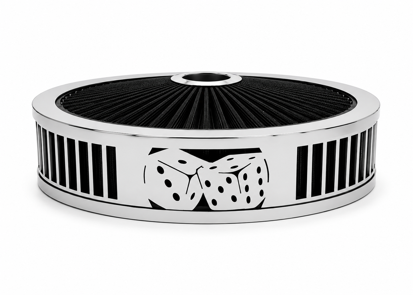 Blingz Beauty Bandz Black And Chrome Air Filter Assembly , Craps - 750026