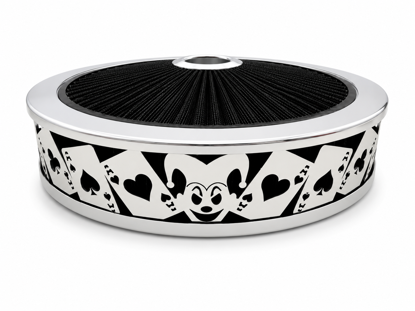 Blingz Beauty Bandz Black And Chrome Air Filter Assembly , Jokers Wild - 750029