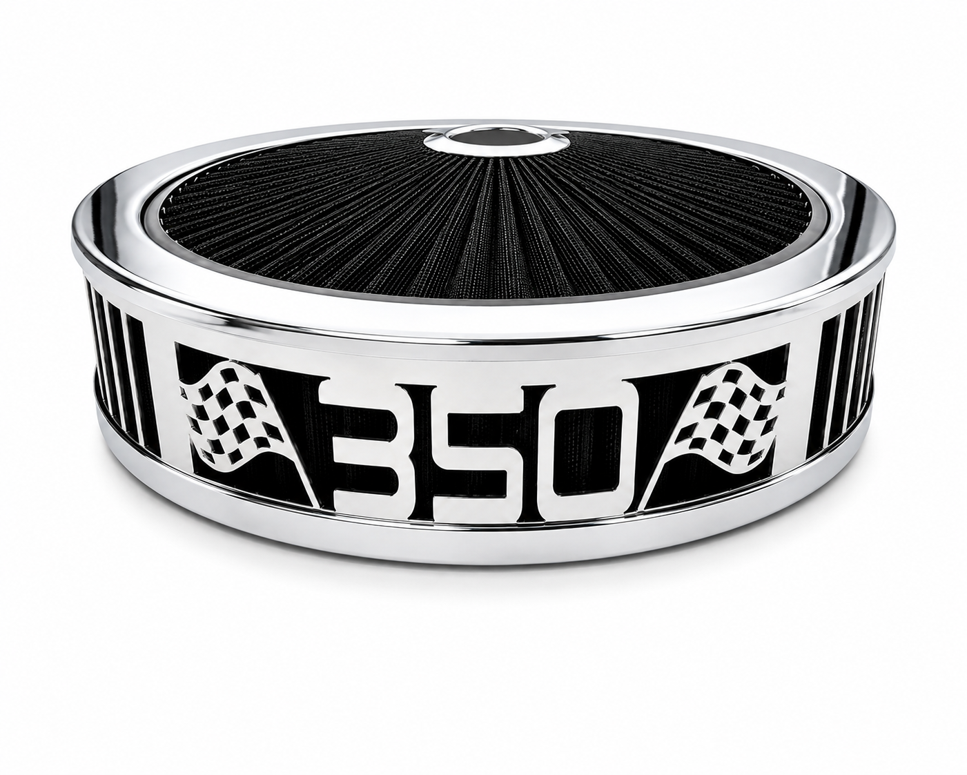 Blingz Beauty Bandz Black and Chrome Air Filter Assembly , 350 - 750034