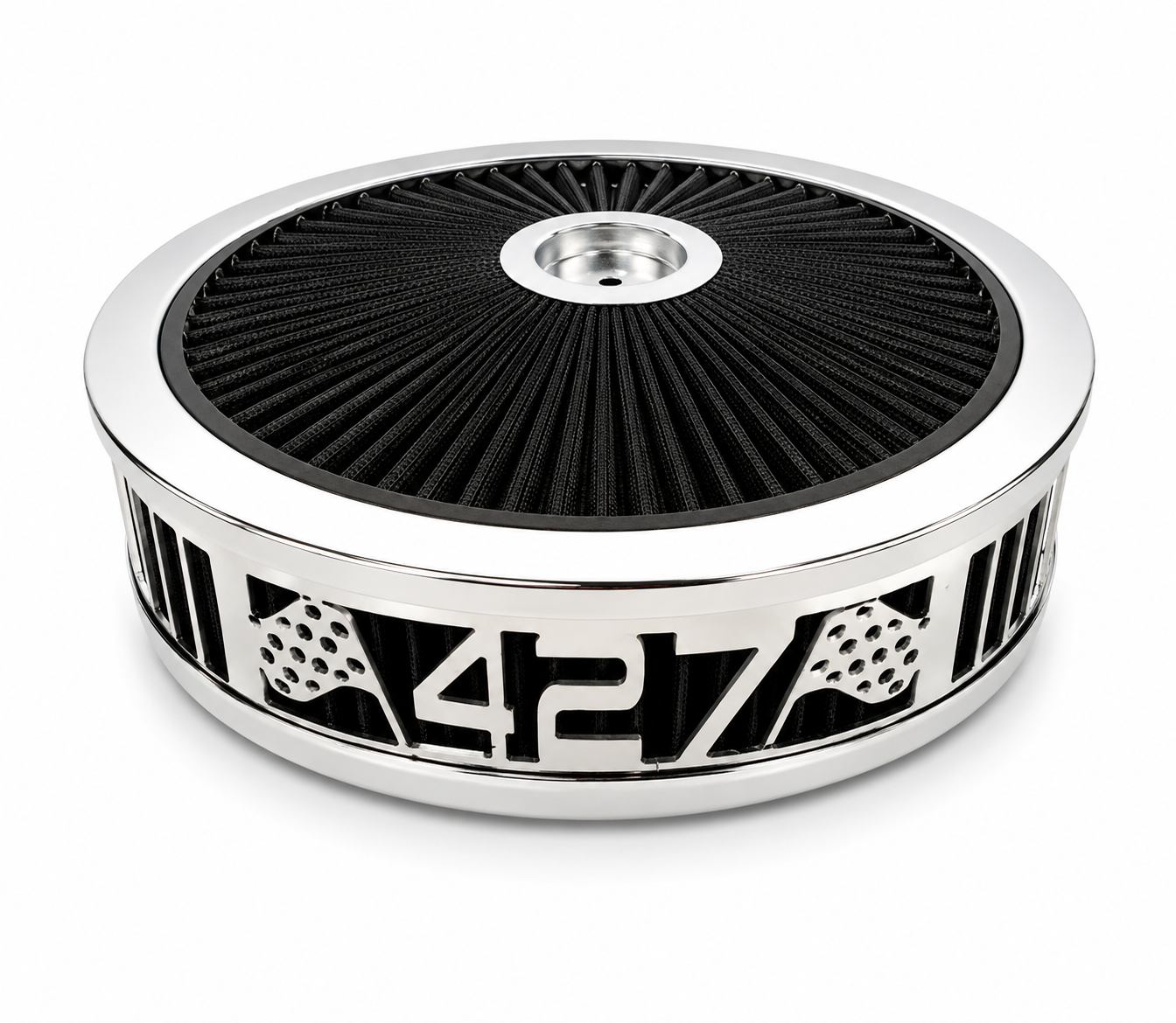 Blingz Beauty Bandz Black and Chrome Air Filter Assembly , 427 - 750036