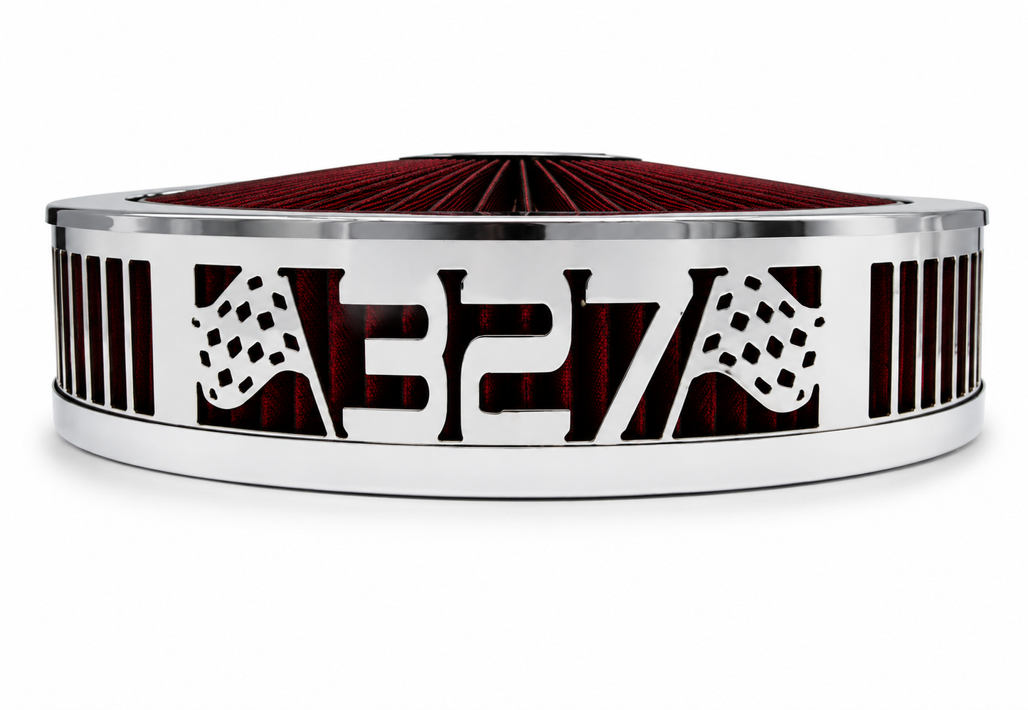 Blingz Beauty Bandz Red and Chrome Air Filter Assembly , 327 - 750046