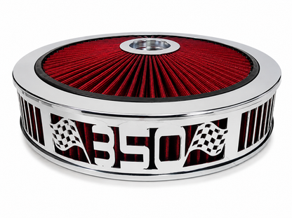 Blingz Beauty Bandz Red and Chrome Air Filter Assembly , 350 - 750047