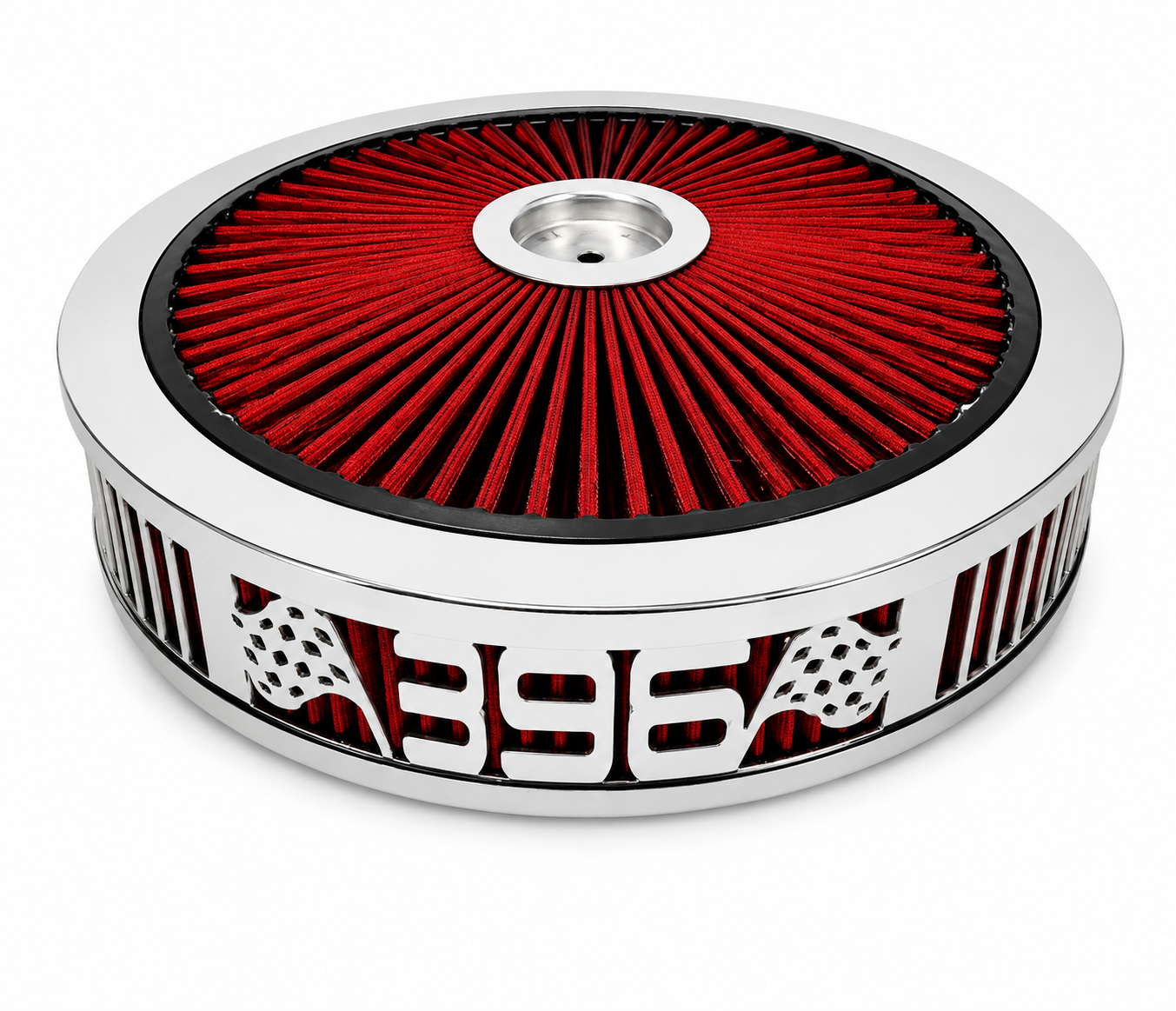 Blingz Beauty Bandz Red and Chrome Air Filter Assembly , 396 - 750048