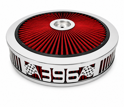 Blingz Beauty Bandz Red and Chrome Air Filter Assembly , 396 - 750048
