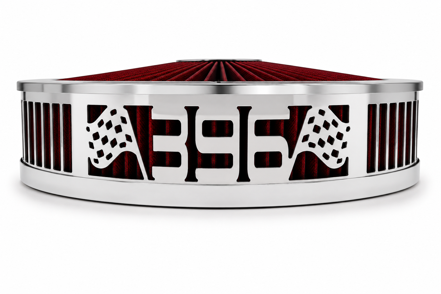 Blingz Beauty Bandz Red and Chrome Air Filter Assembly , 396 - 750048