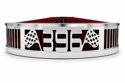 Blingz Beauty Bandz Red and Chrome Air Filter Assembly , 396 - 750048