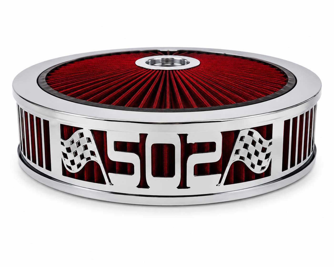 Blingz Beauty Bandz Red and Chrome Air Filter Assembly , 502 - 750051