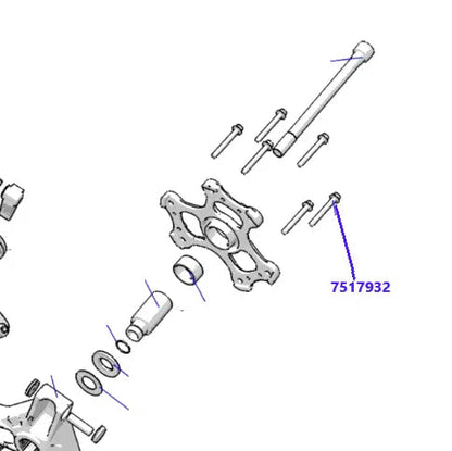 RPM RZR P90x TITANIUM Clutch Cover Bolts (QTY 6) #7517932  Hex Screw Flange M6X1.0X50mm