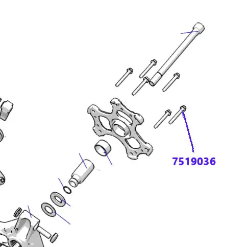 RPM RMK Patriot Boost / 9R P22 TITANIUM Clutch Cover Bolts (QTY 6) #7519036 Hex Screw Flange M6X1.0X30mm