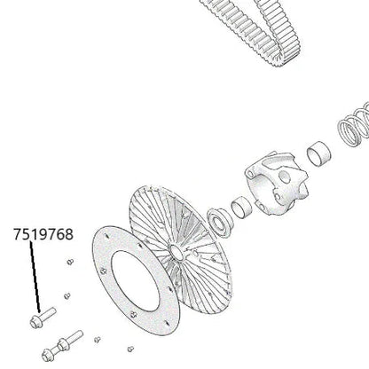 RPM RZR Pro R TITANIUM Secondary Clutch Bolts #7519768 (QTY3) Hex Flange M12x1.75x45
