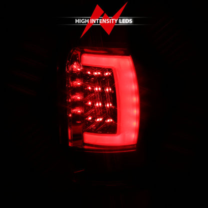 ANZO 1994-2001 Dodge Ram 1500 LED Taillights Plank Style Chrome w/ Clear Lens 311341