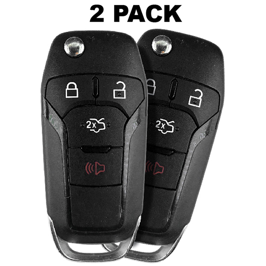 Ford Fusion 2013-2017 4 Button Flip Key Remote For N5F-A08TAA (2 Pack)