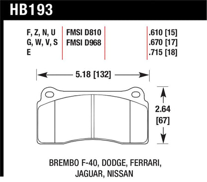 Hawk 09-11 Nissan GT-R HPS Street Rear Brake Pads