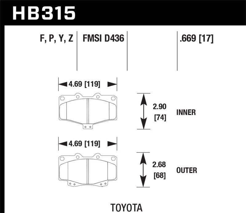 Hawk LTS Street Brake Pads