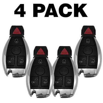 Mercedes Benz 1997-2014 4 Button Fobik IYZ-3312 NEC 2 Battery (4 Pack)