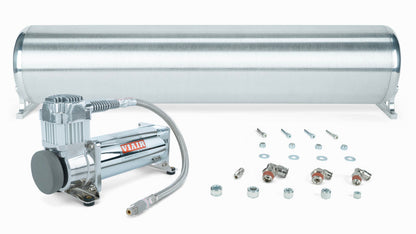 Air Lift 28in FLO Tank w/ Viair 444c Compressor (Incl. Fittings & Tank Mounting Hardware) 27764