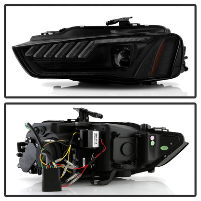 Spyder 13-16 Audi A4/S4 HID Model Only Projector Headlights - Black PRO-YD-AA413HIDSI-BK 5088338