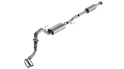 Borla F-150 2021 3.3L CC SB EC STB XL/XLT/Lariat/KR/Plnm/LTD 3/2.25 DSE Cat-Back ATAK Chrome Tips 140881