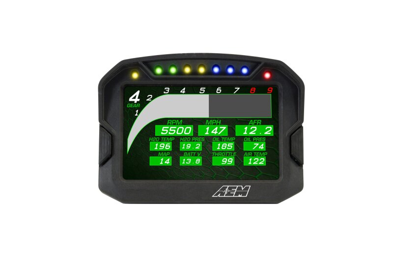 AEM CD-5LG Carbon Logging Digital Dash Display w/ Internal 10Hz GPS & Antenna