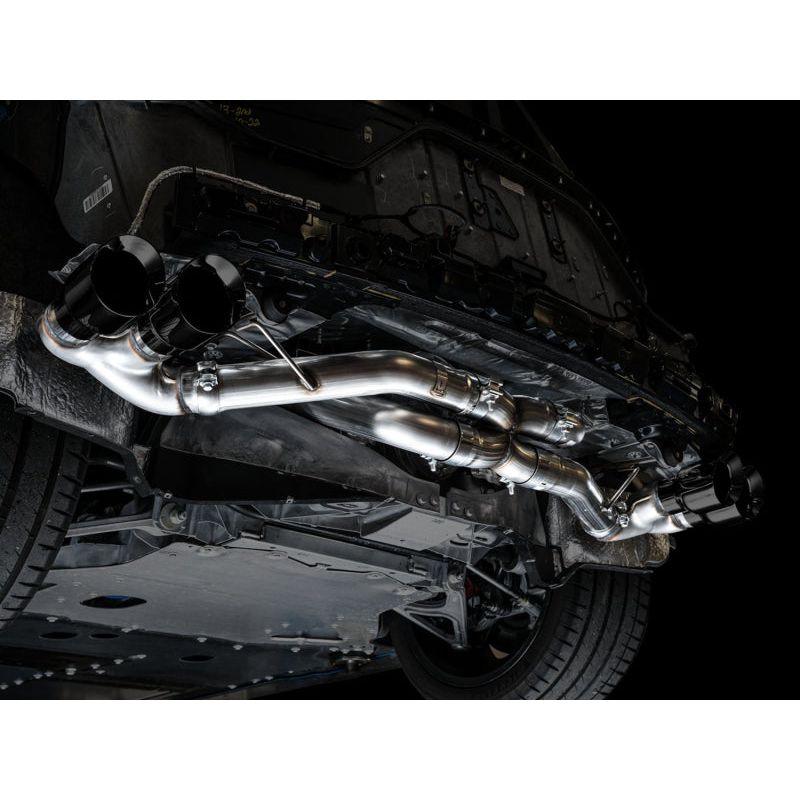 AWE Tuning 2020+ Chevrolet Corvette (C8) Track Edition Exhaust - Quad Diamond Black Tips
